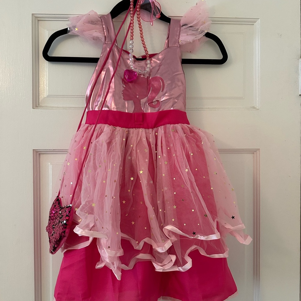 Barbie 🎀 Tulle Girls Costume Dress with Heart Purse